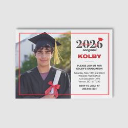 Design 1 - Graduation Invitation Cards