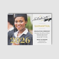 Design 1 - Graduation Invitation Cards