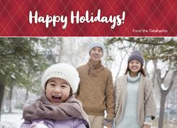 Happy Holidays - Argyle Plaid