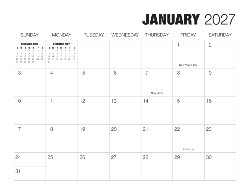 2027 Calendar - Simple