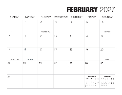 2027 Calendar - Simple
