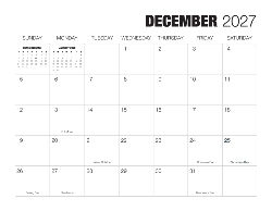 2027 Calendar - Simple