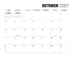 2027 Calendar - Simple