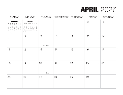 2027 Calendar - Simple