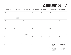 2027 Calendar - Simple