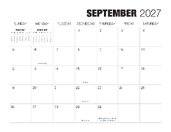2027 Calendar - Simple