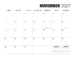 2027 Calendar - Simple