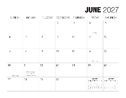 2027 Calendar - Simple