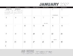 2027 Calendar - Ad Banner