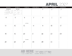 2027 Calendar - Ad Banner