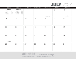 2027 Calendar - Ad Banner