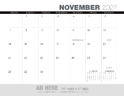 2027 Calendar - Ad Banner