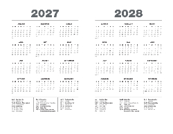 2027 Calendar - Ad Banner