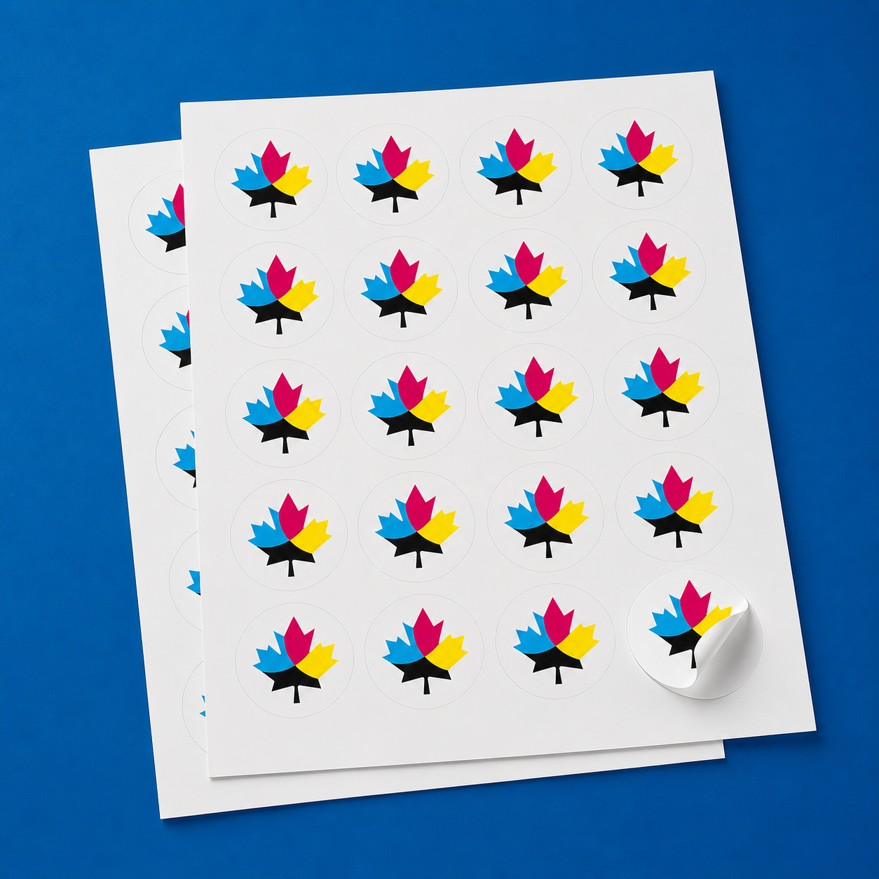 Round Stickers on Sheets