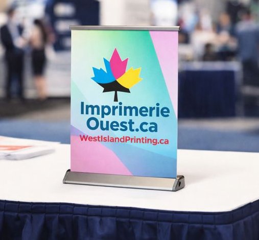 Tabletop Retractable Banner — 11×18