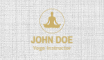 yoga instructor business card