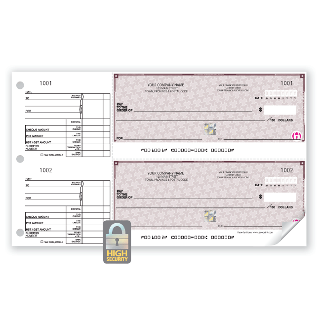 High Security Cheques