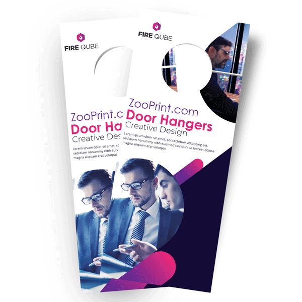 Custom door hangers printing online in USA and Canada  - Zoo Print