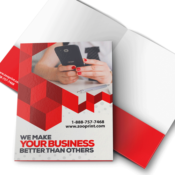 Custom presentation folders printing online in USA and Canada  - Zoo Print