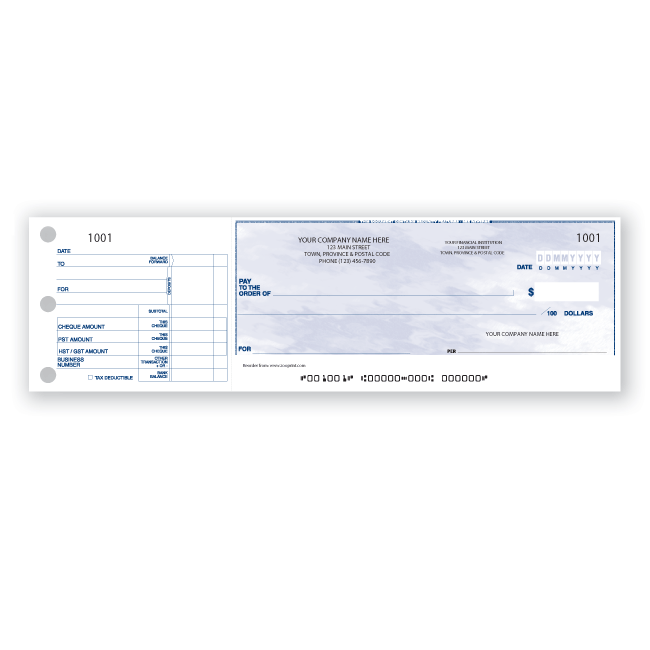 438 Standard 1-to-a-page Manual Cheques Zoo Print