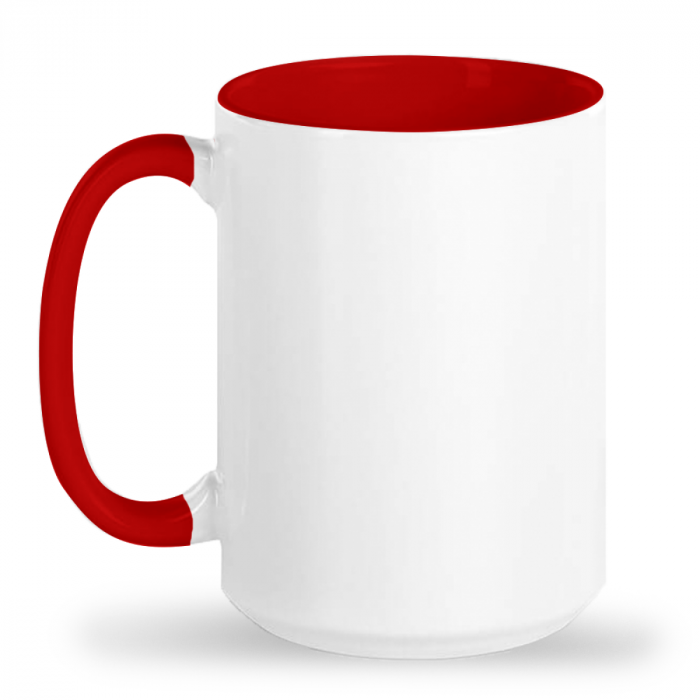 Ceremic Mug 15oz White/Red Zoo Print 