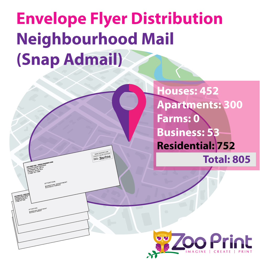 Envelope Admail by Canada Post Prepared by Zoo Print