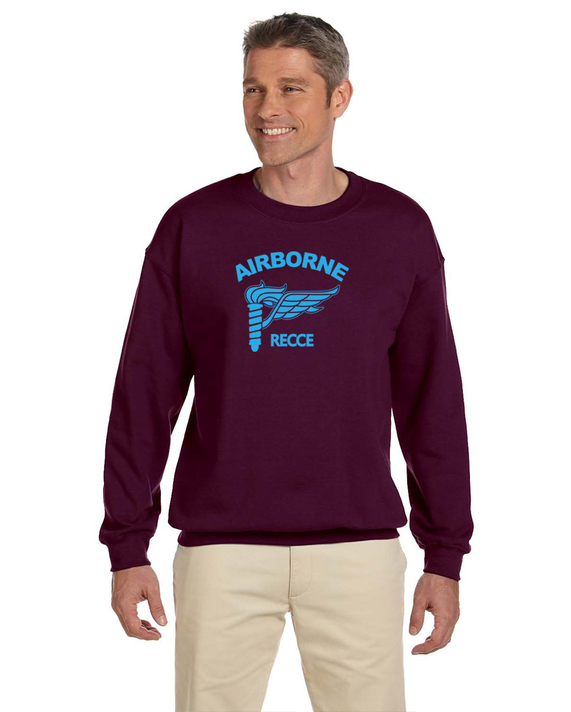 Gildan G180 Airborne Recce Sweatshirt Maroon + Blue