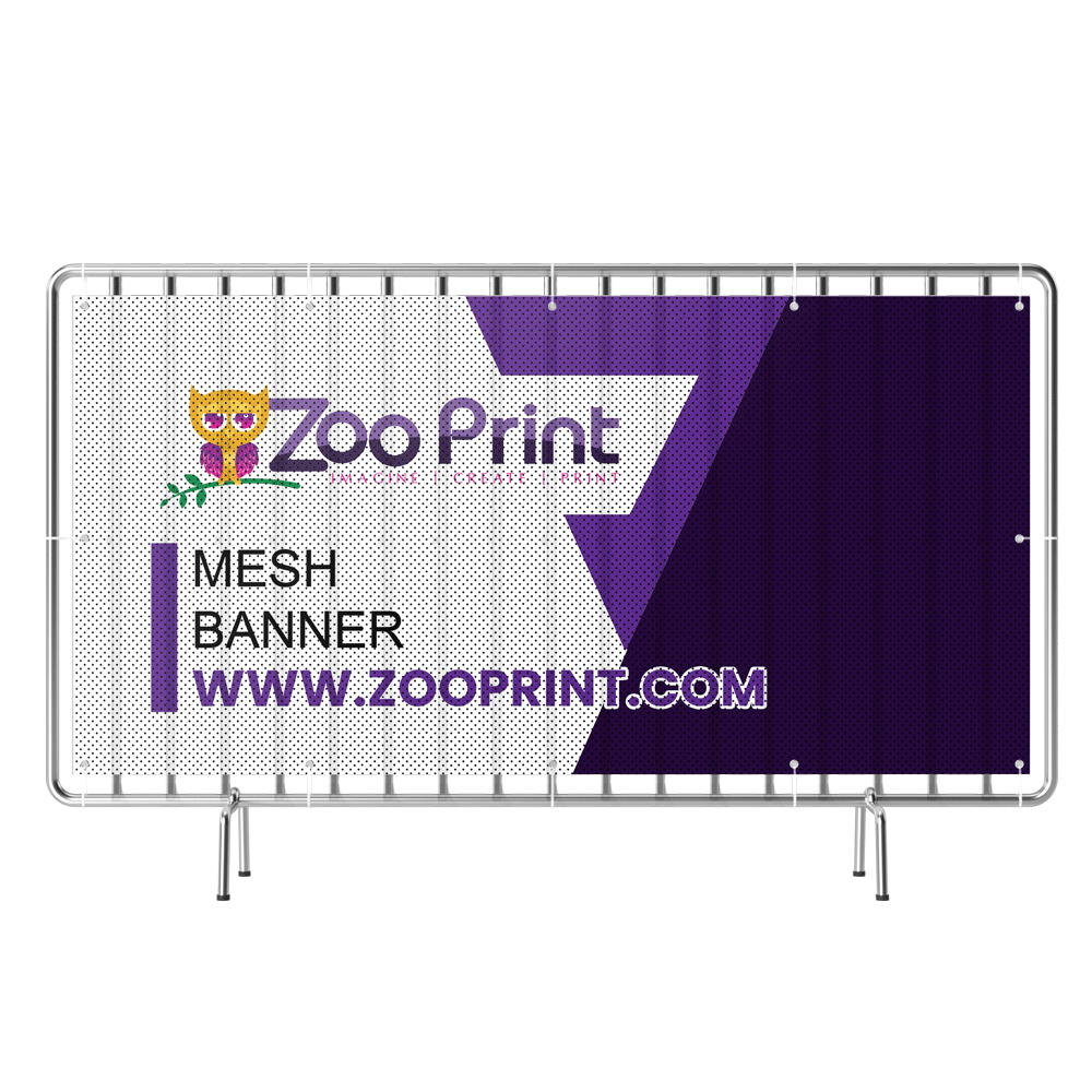 Mesh Banner Zoo Print