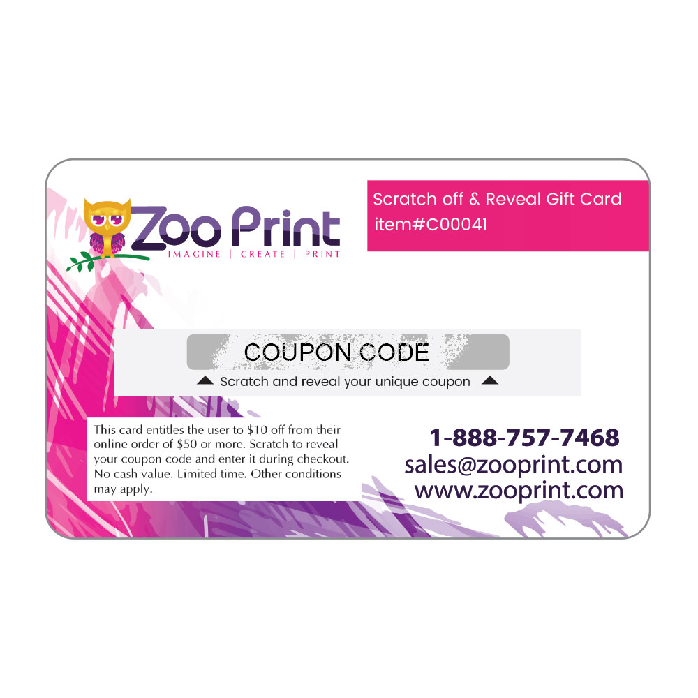 Scratched Gift Card Zoo Print