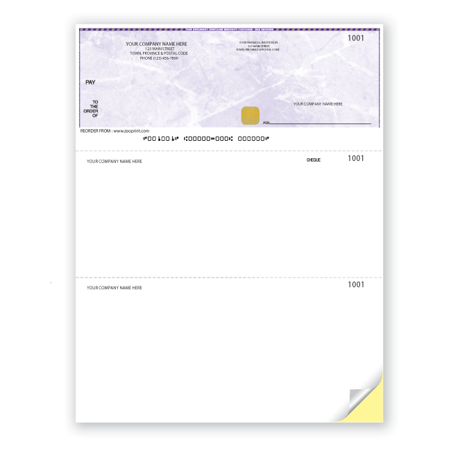 WSS9085 Top Medium Security Laser/Inkjet Cheque