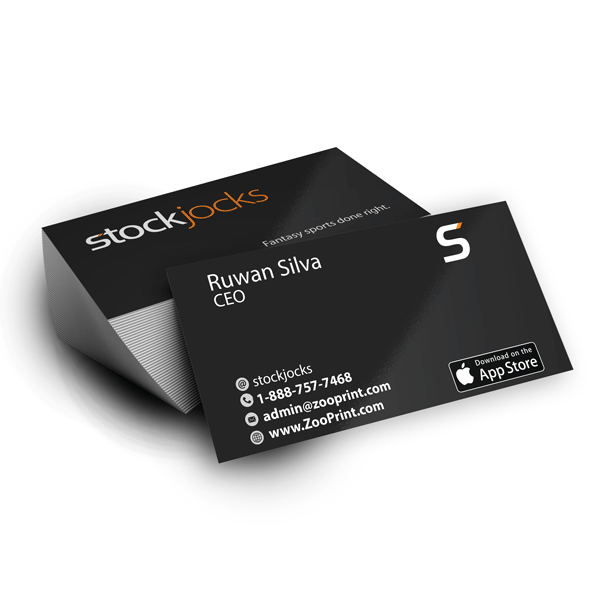 Semi Gloss Business Cards AQ Zoo Print
