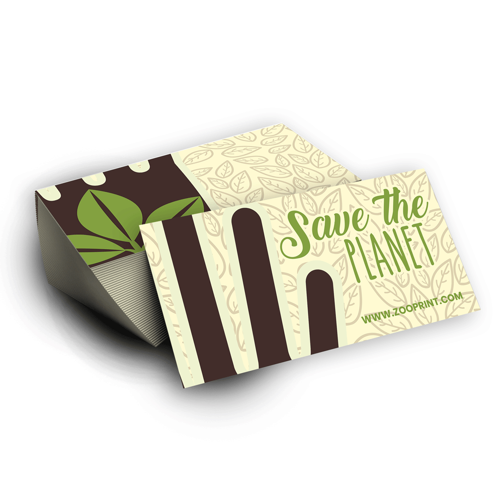 Recycled Business Cards Zoo Print